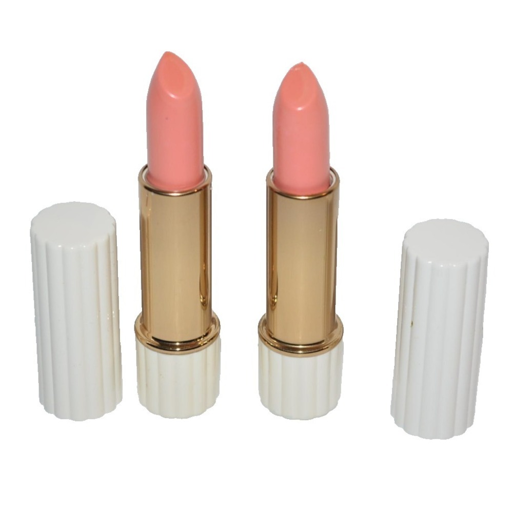 Vtg Estee Lauder All-Day Lipstick Pink White Fluted Tube discontinued 2pcs